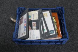 A basket of first day covers,