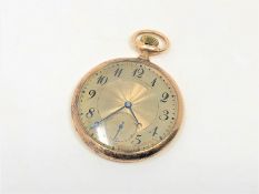 A 14ct gold open faced pocket watch, the movement signed J.E.