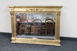 A Victorian style gilt framed overmantel mirror