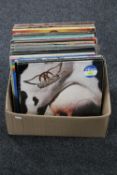 A box of vinyl LP's - Aerosmith, Abba, Motorhead, Rolling stones,