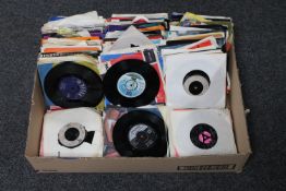 A box of 7" singles - 60's,