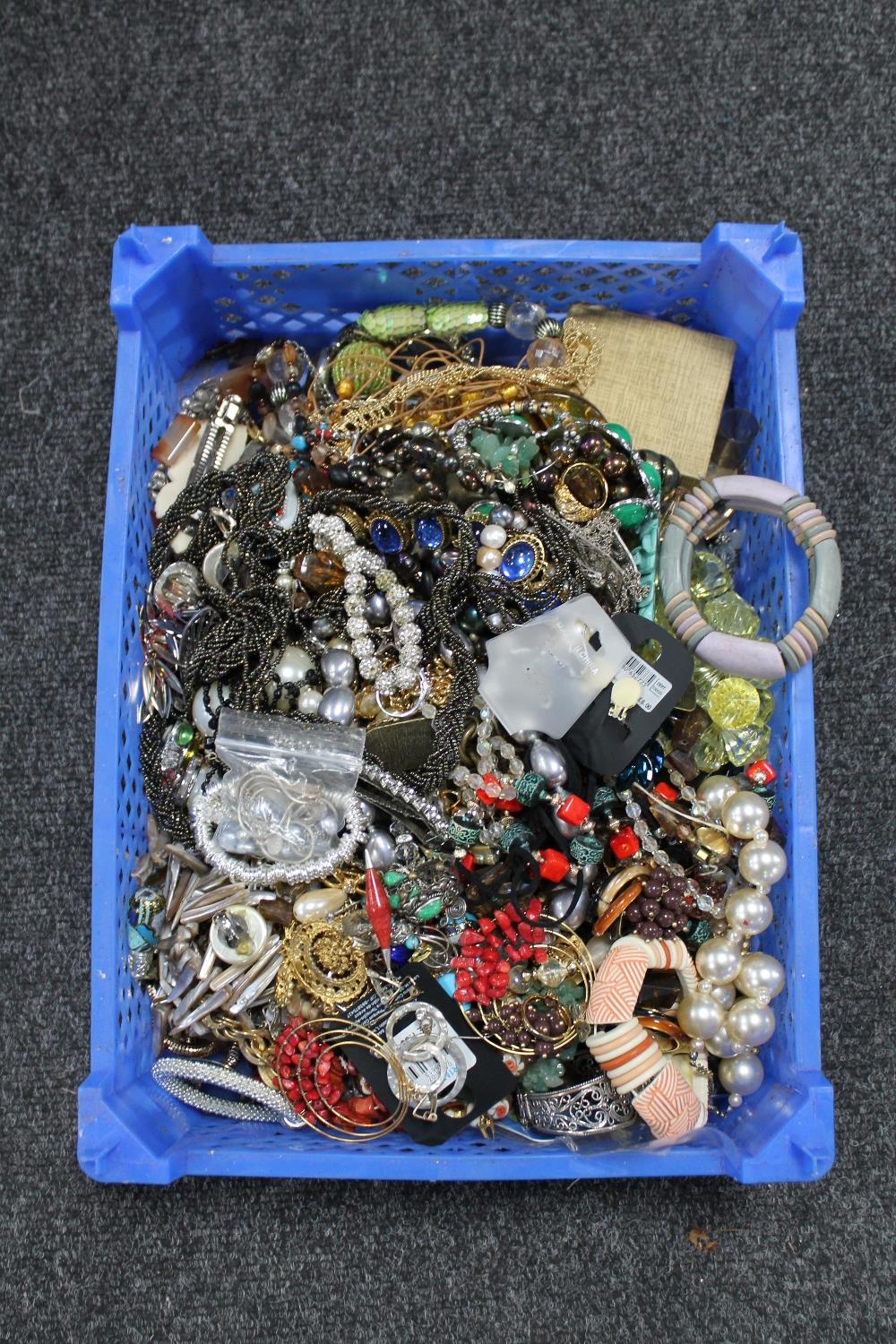 A basket of fashion jewellery