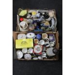 A box of assorted china : Ringtons, beer steins,