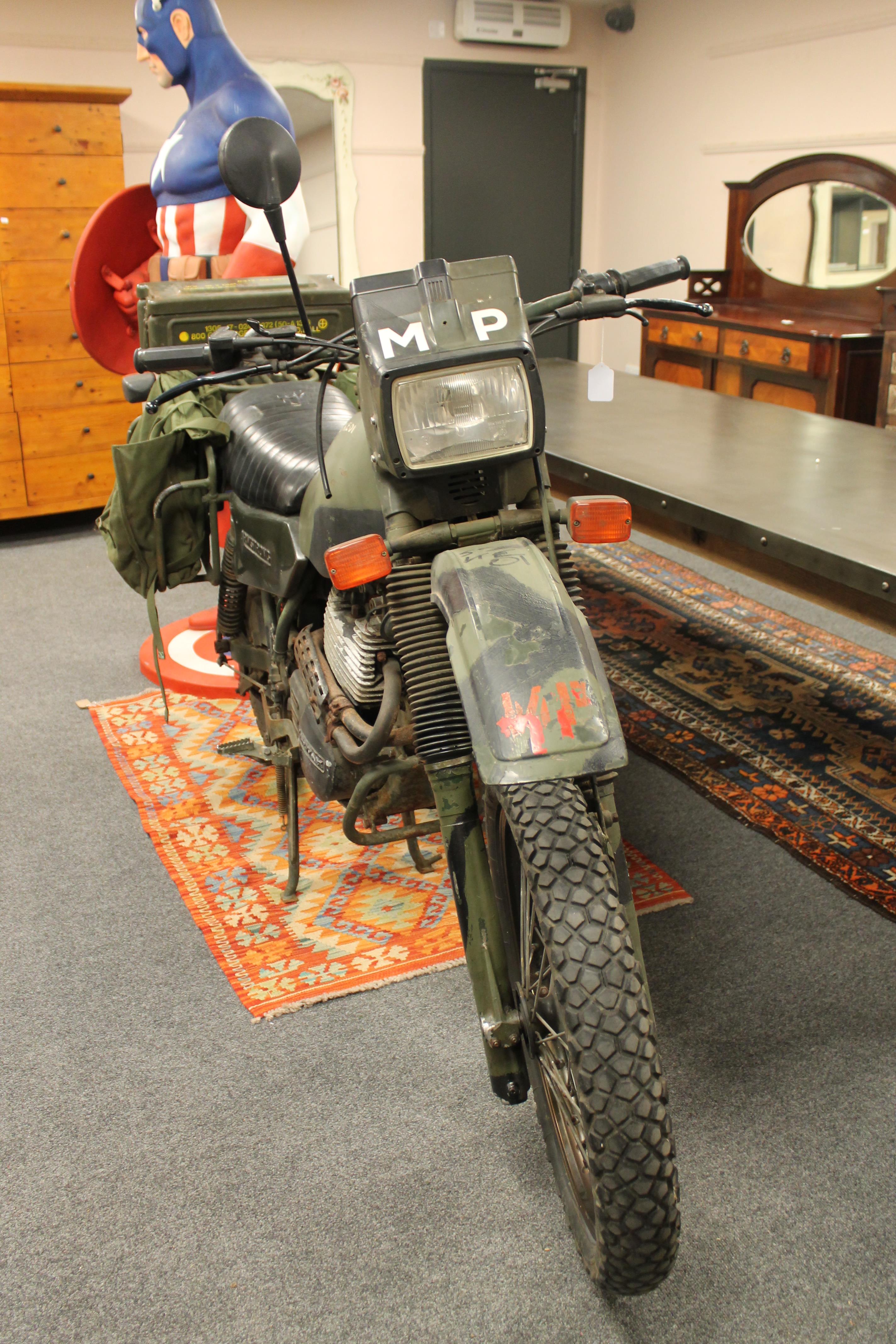 An Armstrong MT500 ex-British Army 500cc petrol motorcycle, colour green, registration D925 BRS, - Image 3 of 12