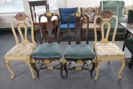 Two pairs of Rococco style dining chairs
