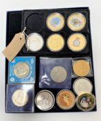 Thirteen coins to include - D-Day to Victory, Royal Wedding crowns, one ounce silver £2 coin,