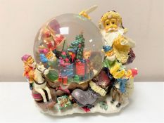 A Christmas musical snow globe