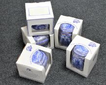 Five boxed Ringtons tea caddies