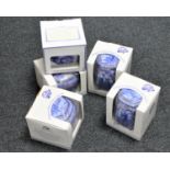 Five boxed Ringtons tea caddies