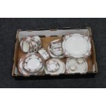 A tray of Crown Ducal Orange Tree tea china