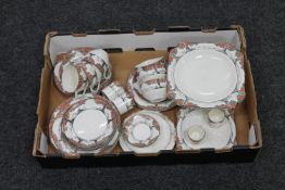 A tray of Crown Ducal Orange Tree tea china