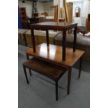 Three mid 20th century Danish coffee tables