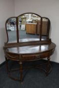 A Duchess style dressing table with triple mirror