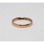 A 9ct gold band ring, size U CONDITION REPORT: 2.5g.