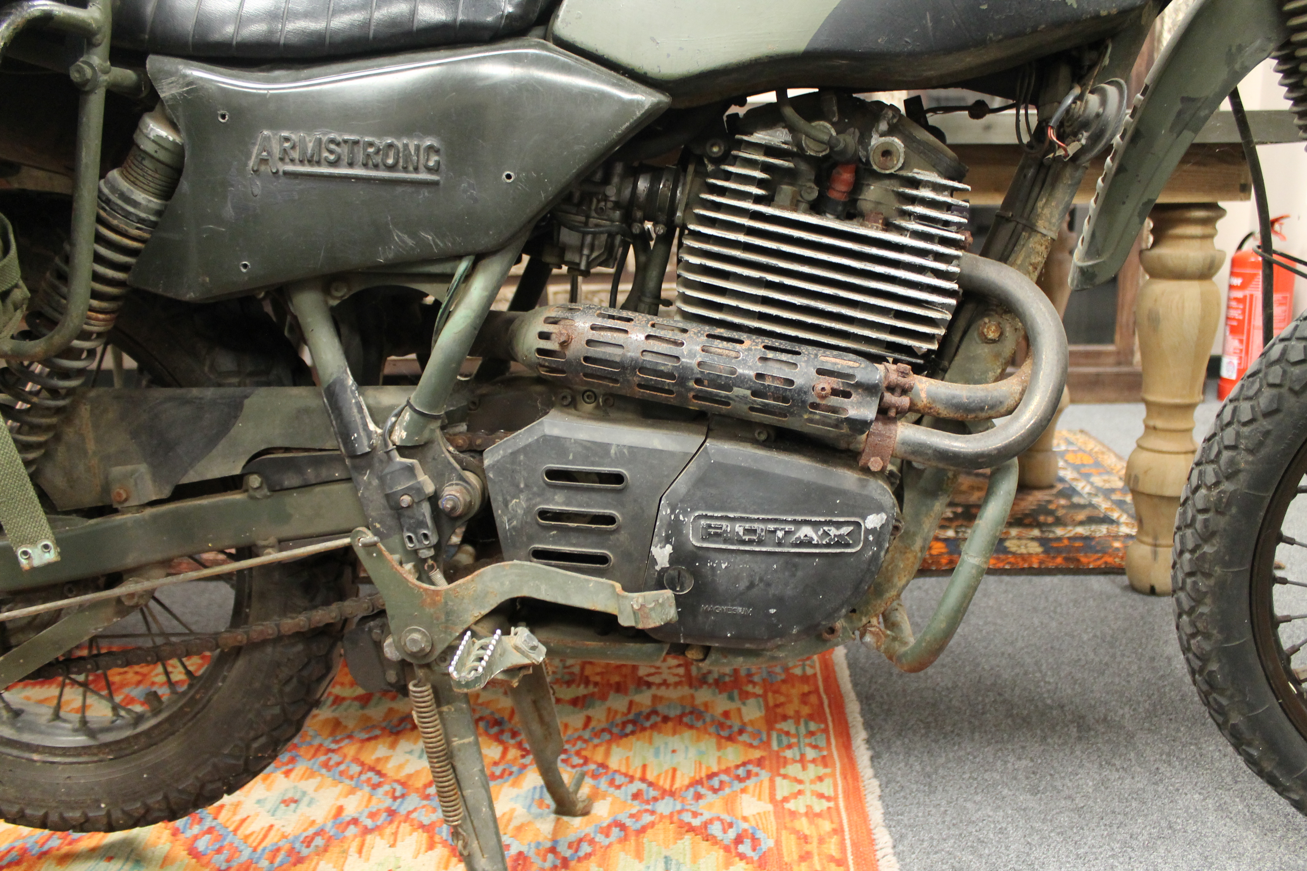 An Armstrong MT500 ex-British Army 500cc petrol motorcycle, colour green, registration D925 BRS, - Image 8 of 12