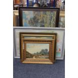 Five continental school framed oils