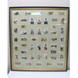 A set of framed cigarette cards - Horse racing