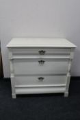 An antique continental painted four drawer chest