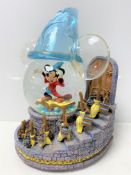 A Disney Fantasia musical and light up snow globe in original box