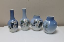 Two pairs of Royal Copenhagen vases,