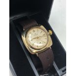 A large gent's gold vintage Rolex Oyster Precision cushion-shaped wristwatch CONDITION