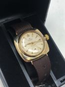 A large gent's gold vintage Rolex Oyster Precision cushion-shaped wristwatch CONDITION