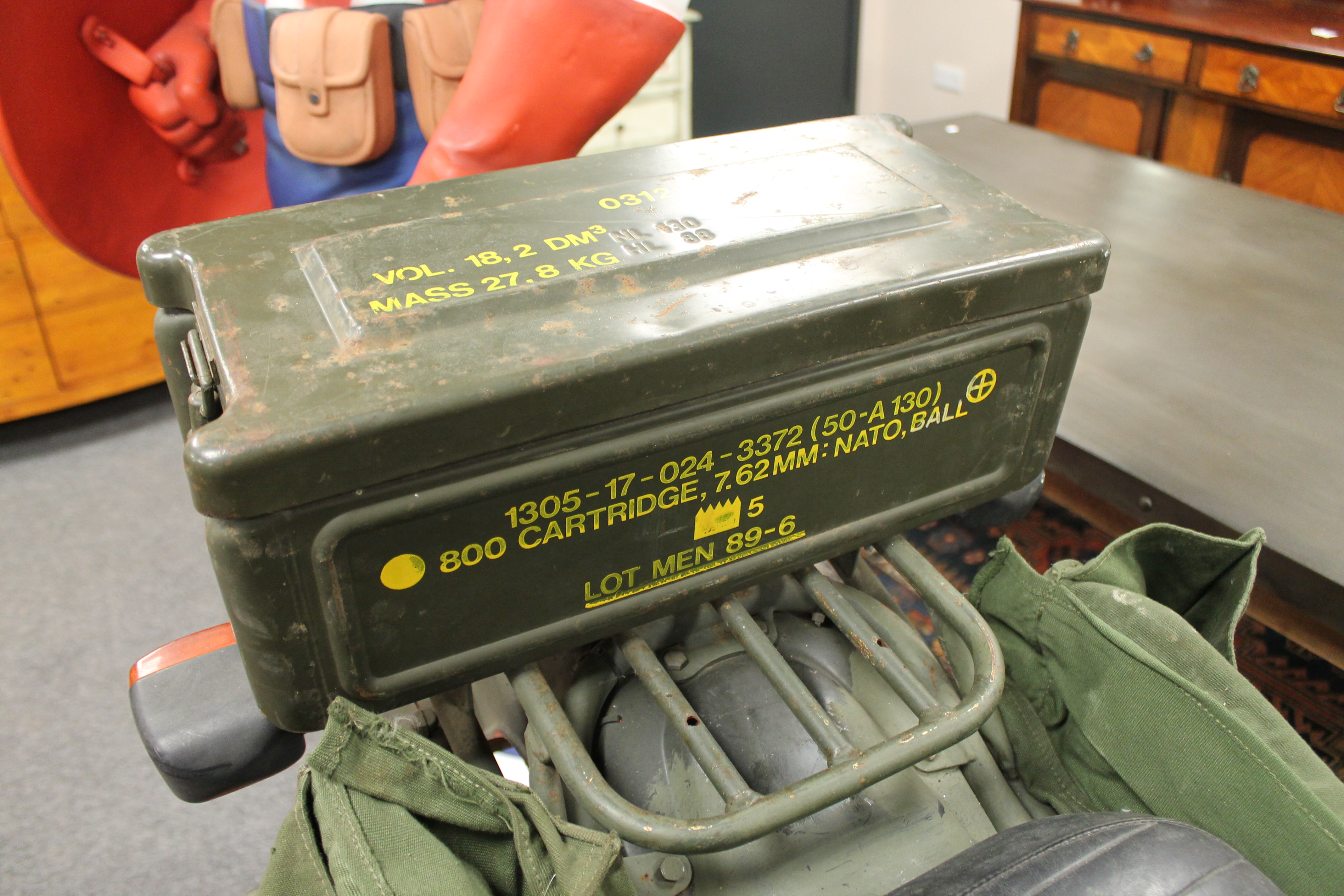 An Armstrong MT500 ex-British Army 500cc petrol motorcycle, colour green, registration D925 BRS, - Image 9 of 12