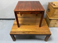 Two square Danish coffee tables