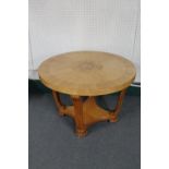 A circular Art Deco coffee table