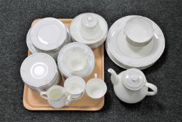 Approximately sixty pieces of Royal Doulton Carnation tea and dinner china