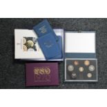 A box of three Great Britain and Northern Ireland uncirculated coins sets; 1970, 1980 and 1989,