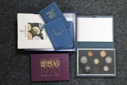 A box of three Great Britain and Northern Ireland uncirculated coins sets; 1970, 1980 and 1989,