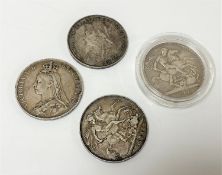 Four Victorian Crowns - 1900, 1889, 1895 & 1896.