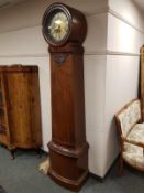 A nineteenth century mahogany drum head longcased clock, height 210 cm.