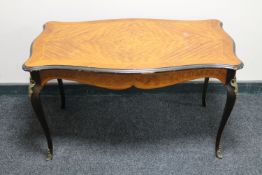 A French inlaid Kingwood style coffee table with ormolu mounts