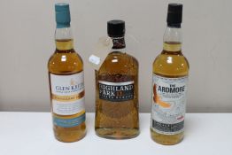 Three bottles of whisky : Highland Park 12,