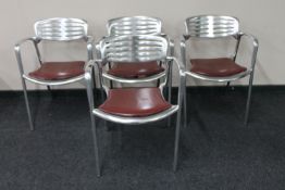 A set of four Jorge Pensi designed armchairs for Amat