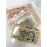 A collection of Foreign bank notes - Mainly European etc.