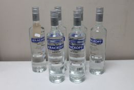 Six bottles of Polish vodka