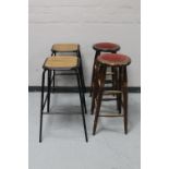 Two pairs of bar stools