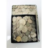 A box of mainly mid 20th century British coins,