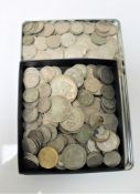 A box of mainly mid 20th century British coins,