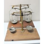 Two sets of early twentieth century chemists scales