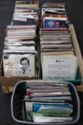 Five boxes and crates of LP records