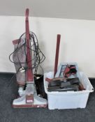 A Kirby Legend II vintage vacuum cleaner and box of accessories