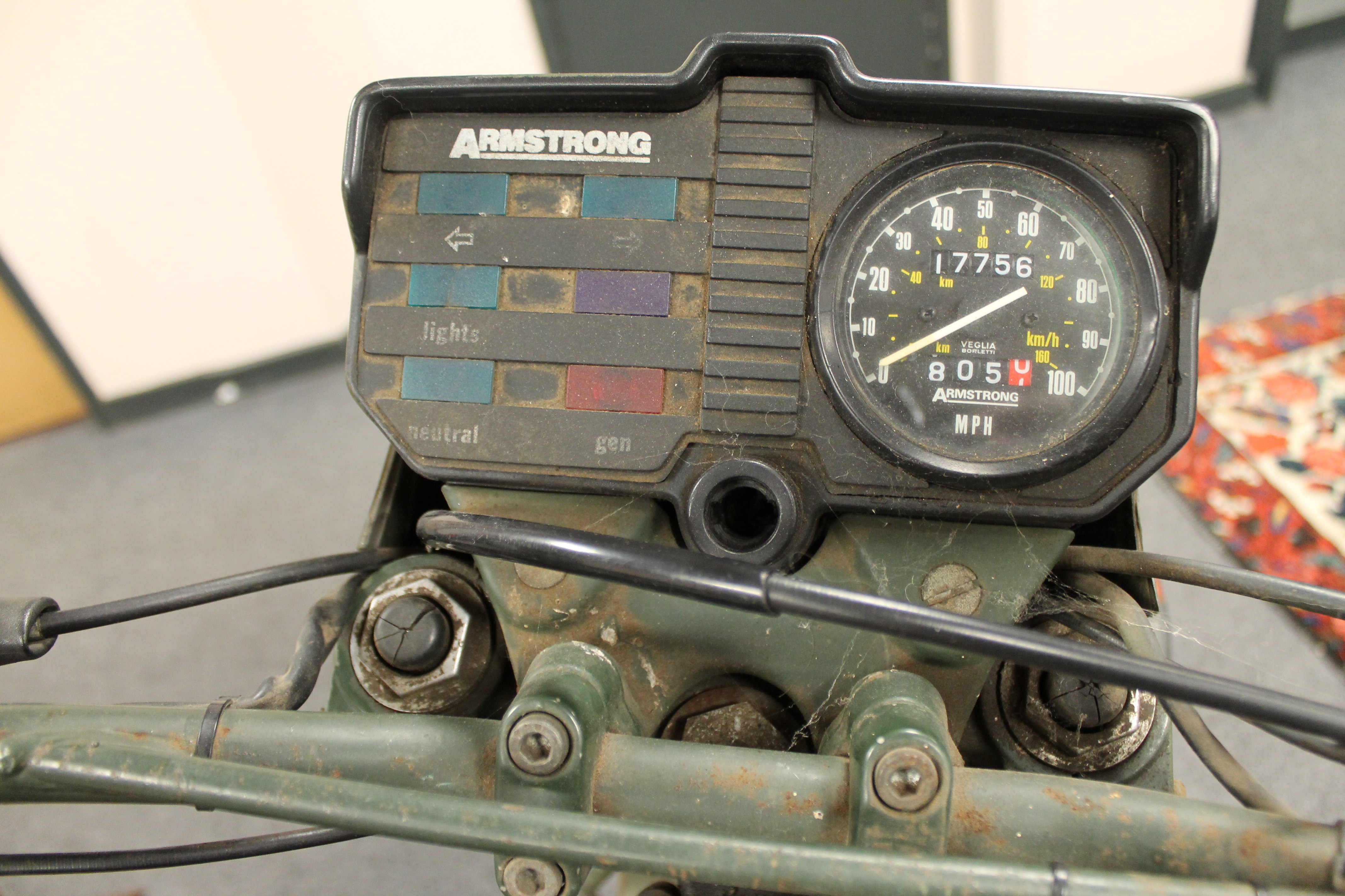 An Armstrong MT500 ex-British Army 500cc petrol motorcycle, colour green, registration D925 BRS, - Image 5 of 12