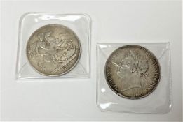 Two George III Crowns - 1821.