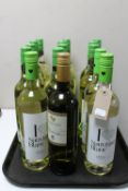 Fifteen bottles of white wine : Chardonnay and Sauvigon Blanc