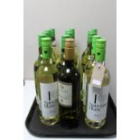 Fifteen bottles of white wine : Chardonnay and Sauvigon Blanc