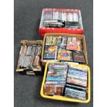 Two boxes and two crates of DVD's and CD's
